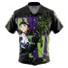 Shinji Ikari NGE Short Sleeve Hawaiian Shirt FRONT mockup - Evangelion Shop